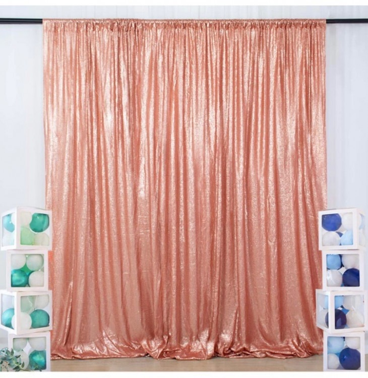 Rose Gold Sequin Backdrop ( 8x8 )